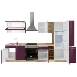 kochstation Küchenzeile KS-Eton 330 cm lila