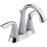 Delta Faucet Lahara Centerset Badezimmer Wasserhahn Chrom, Badezimmer Waschbecken Wasserhahn, Diamond Seal Technology, Metall Ablaufmontage, Chrom 2538-MPU-DST