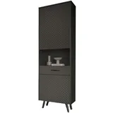 inn.furn Vitrine Madea 58 x 195 x 37 cm Grau