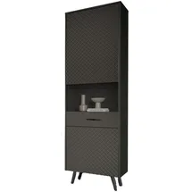 inn.furn Vitrine Madea 58 x 195 x 37 cm Grau