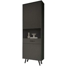 inn.furn Vitrine Madea 58 x 195 x 37 cm Grau
