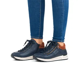 Rieker Sneaker Extraweite Lederoptik blau