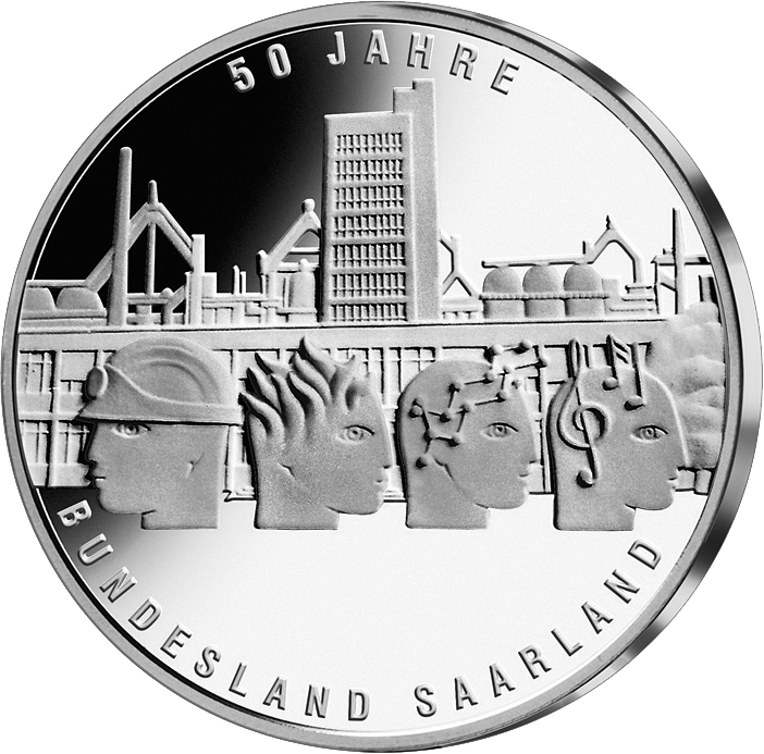 Bund 10 Euro Saarland 2007 st