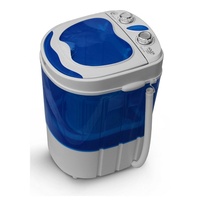JUNG Mini-Waschmaschine Adler AD8051, 3,00 kg, 400 U/min, Mini Waschmaschine Schleuder Klein Camping Mobil Reisewaschmaschine blau