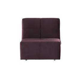 Nehl Schlafsessel Solino Velours 85 x 85 x 102 cm Lila mit Schlaffunktion