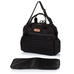 Chipolino Wickeltasche Handtasche universal, Wickelunterlage Reißverschluss schwarz