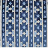 Stofferia Stoff Polsterstoff Samt Jacquard Bazaar Dunkelblau, Breite 140 cm, Meterware blau