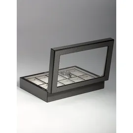 Rothenschild Uhrenbox für 10 Uhren Holz Carbon/Grau/Schwarz