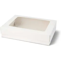greenbox - Cupcake Boxen (12er), Zellulose-Fenster, weiß, 100 St.