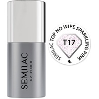 Semilac T17 Top Coat für UV-Nagellacke von Semilac Top No Wipe Sparkling Pink 7ml