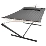 Juskys Hängematte Cata 360 x 140 cm Anthrazit
