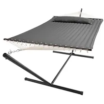 Juskys Hängematte Cata 360 x 140 cm Anthrazit