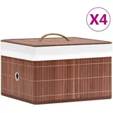vidaXL Bambus Aufbewahrungsboxen 4 Stk. braun