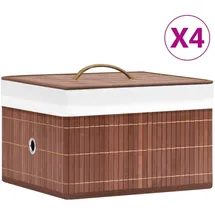vidaXL Bambus Aufbewahrungsboxen 4 Stk. braun