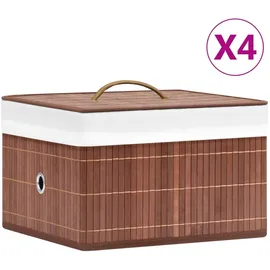 vidaXL Bambus Aufbewahrungsboxen 4 Stk. braun