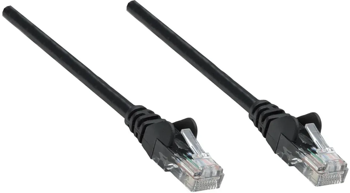 Intellinet Netzwerkkabel, Cat5e, SF/UTP, CCA, Cat5e-kompatibel, RJ45-Stecker/RJ45-Stecker, 1,5 m, schwarz
