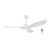 EGLO Cirali 52 132 cm Deckenventilator weiß mit Licht