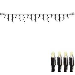 System 24 LED Lichtervorhang Eisregen - 3x0,4m - 49 warmweiße LED - koppelbar - ohne Trafo