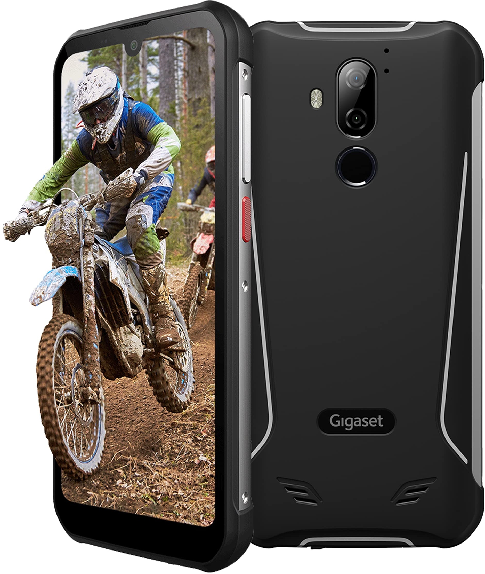 Gigaset GX290 Plus Outdoor Smartphone - wasserdicht IP68, Military Standard 810G - Display Corning Gorilla Glas 3 - 6200mAh Akku, Schnellladefunktion - 64GB+4GB Ram - Android 10, Black/Titanium Grey