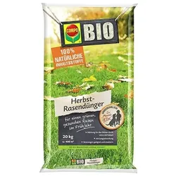 Compo BIO Herbst-Rasendünger, mit 3 Monate Langzeitwirkung, 20 kg, 400 m2, 28590