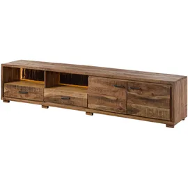 Wolf-Möbel BARK TV-Lowboard 220x40x47 cm Beige Massivholz