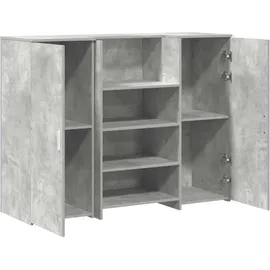 vidaXL Empfangstheke Betongrau 135x50x103,5 cm Holzwerkstoff
