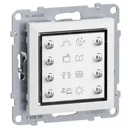 Legrand 765609 Seano MyHome Szenentaster zum Abrufen von 8 Szenarien in der Farbe Ultraweiss 1