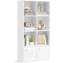 VASAGLE Bücherregal 29 x 65,8 x 130 cm Wolkenweiß