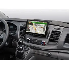 Alpine INE-F904TRA | Navigationssystem mit 9-Zoll Touchscreen für Ford Transit Custom mit 1-DIN-Einbaugehäuse, DAB+, Apple CarPlay und Android Auto Unterstützung und mehr