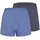 Jockey Everyday Striped Boxershorts Blau/Grau M 2er Pack