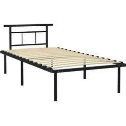 vidaXL Bettgestell Schwarz Metall 100x200 cm