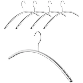SOTech Kleiderbügel Edelstahl SS201 mit Antirutschringen Haken 360 Grad drehbar, Rundrohr Massiv Ø 12 mm x 433 mm 5 Stück