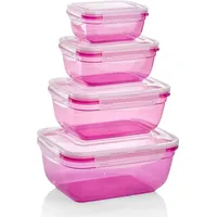 GRIZZLY Frischhaltedosen rechteckig braun 0,4 l, 0,8 l, 1,4 l, 2,3 l 4-teiliges Set