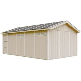 TIMBELA Garage Premium M992B 378 cm x 648 cm x 269 cm Natur