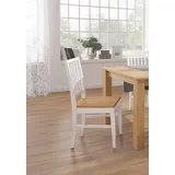 Home Affaire Esszimmerstuhl HOME AFFAIRE "Ruanda Holzstuhl", weiß (weiß, eiche), B:44cm H:92cm T:50cm, Massivholz, Stühle, Esszimmerstuhl, im 2er, 4er oder 6er-Set, Küchenstuhl