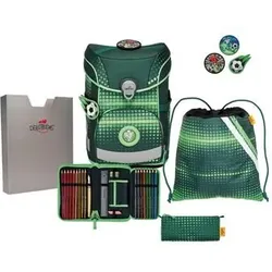 DERDIEDAS 8509155 5-teiliges Schulrucksack-Set Ergoflex Easy Soccer Green