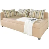 MAINTAL Polsterliege, inkl. Bettkasten, Liege mit Umbau, beige,