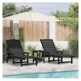 vidaXL Gartenliege 195,5 x 53 x 30 cm Schwarz