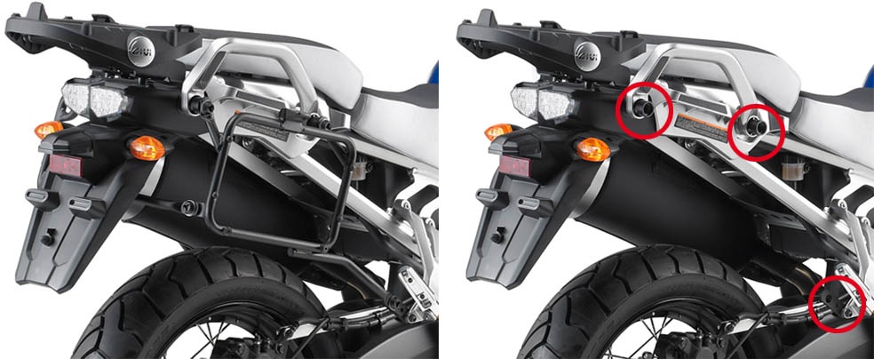 GIVI zijkofferdrager afneembaar voor monokey case voor verschillende Yamaha modellen (zie beschrijving)