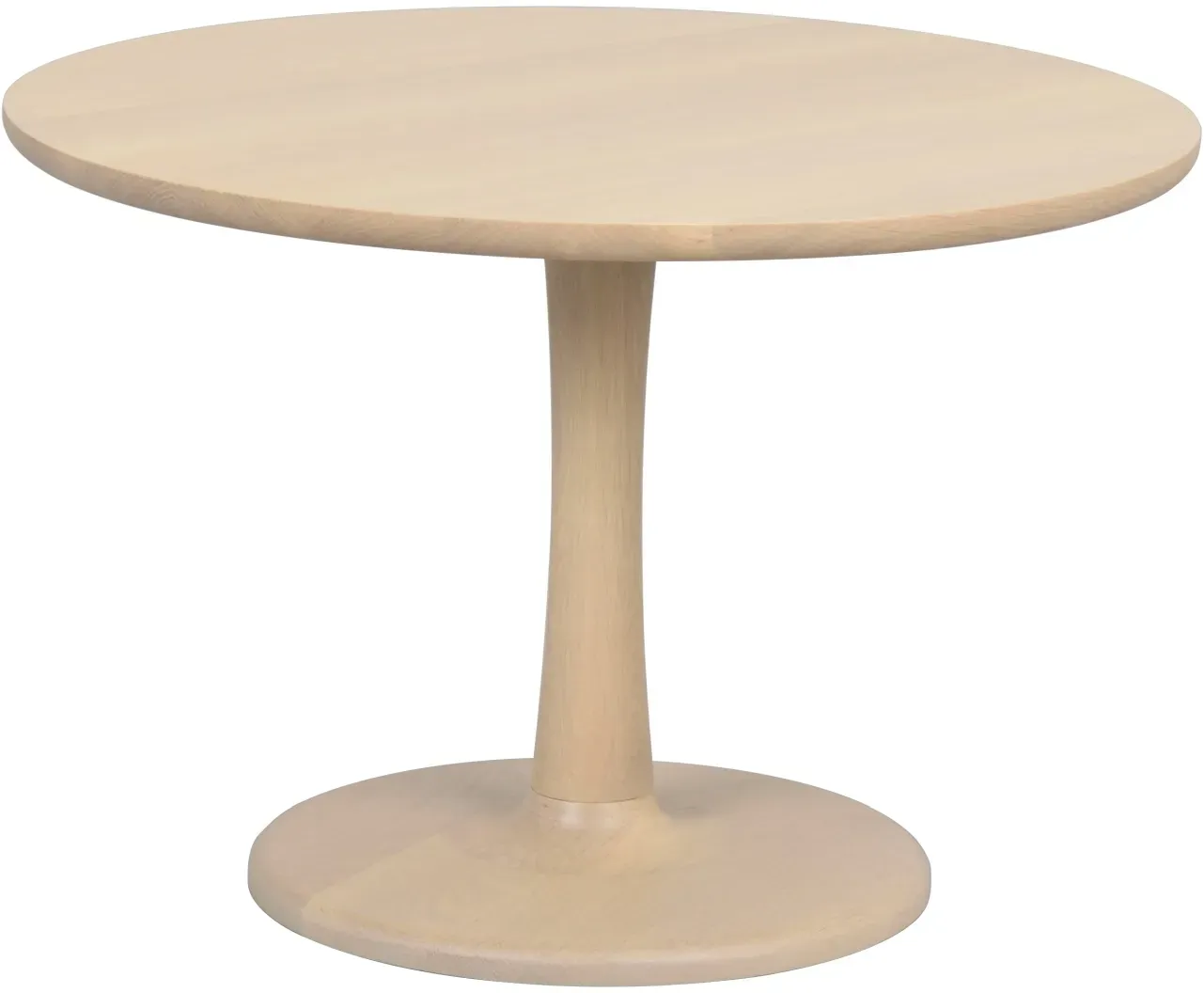 Couchtisch Hobart rund, Eiche whitewash, skandinavischer Stil, 60 cm Durchmesser, FSC-zertifiziert