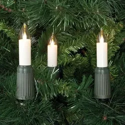 ROTPFEIL LED-Weihnachtsbaumkette klar/elfenbein LED/E14/3V/0,1W mit teilbarem Stecker