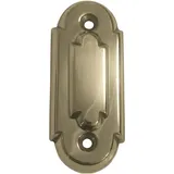 grundmann Oval-Schlüsselrosette BB mit Hangerl Messing 32 x 74