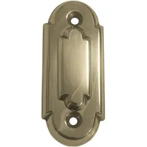 grundmann Oval-Schlüsselrosette BB mit Hangerl Messing 32 x 74