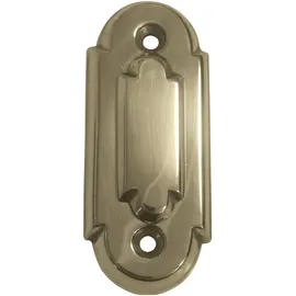 grundmann Oval-Schlüsselrosette BB mit Hangerl Messing 32 x 74