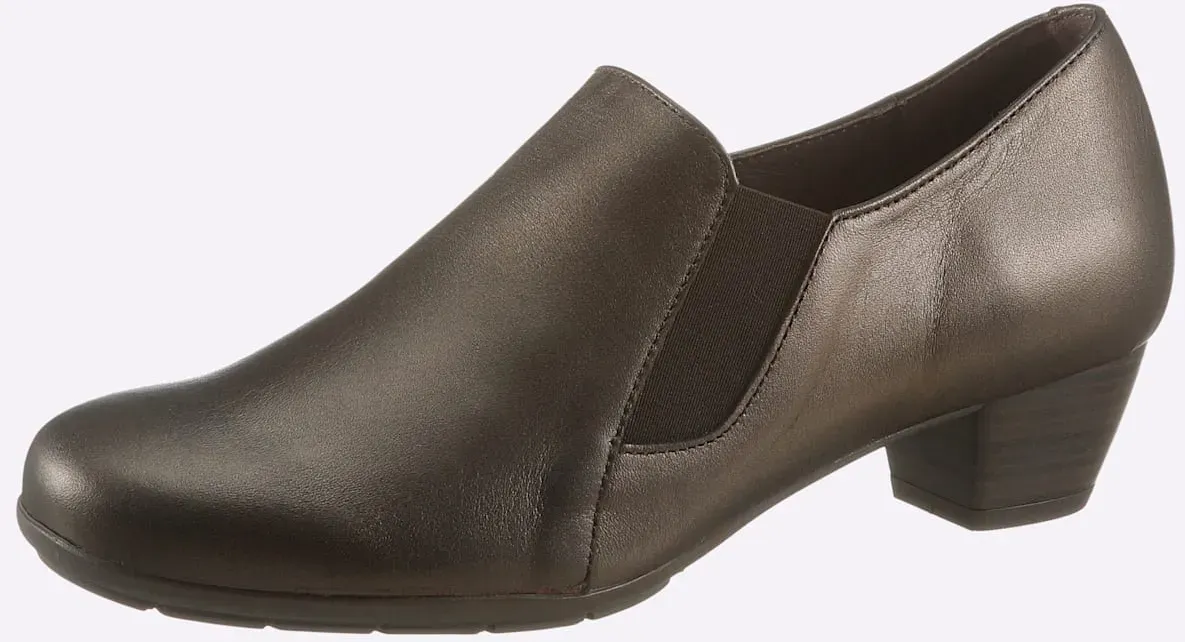 Pumps CASUAL LOOKS, Damen, Gr. 42, braun (bronzefarben), Glattleder, Schuhe Pumps
