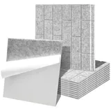 Clanmacy Akustikplatte 12 stuks Akustikplatten Quadratisch Kacheln Selbstklebend Hellgrau, (12-St) grau 30 cm x 30 cm x 0.9 cm
