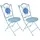 Hti-Living Gartenstuhl 2er-Set Gartenstuhl 39 x 53 x 92,5 cm blau 2 St.