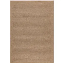 In & Outdoor Teppich Wetterfest Läufer Beige - Balkon Teppich Wasserfest