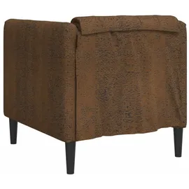 vidaXL Sessel Braun Kunstleder Wildleder-Optik