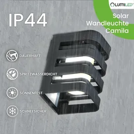 OEM Außenwandleuchte Kunststoff 14,8 cm inkl. Dämmerungssensor schwarz